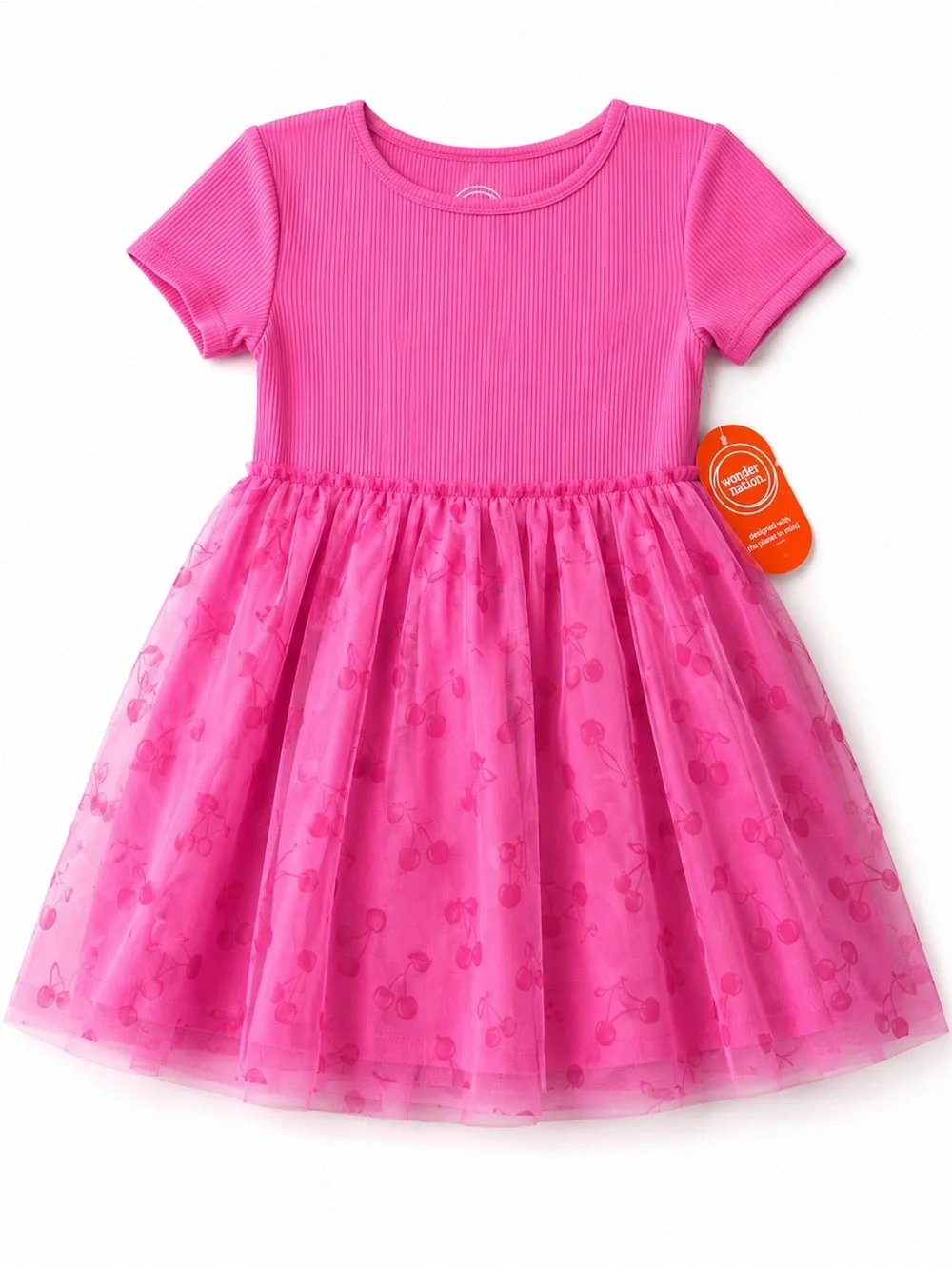 Wonder Nation Girls Pink Tutu Dress Cherry Print NWT |